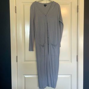 Gray duster cardigan